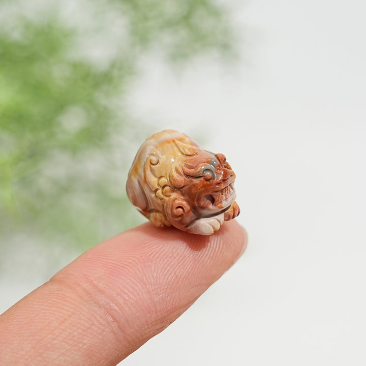 Natural Alashan Agate Crystal Pixiu Carving