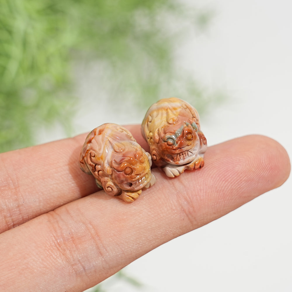 Natural Alashan Agate Crystal Pixiu Carving
