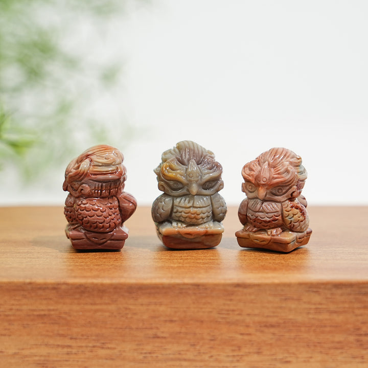 Natural Crystal Whimsical Alashan Agate Phoenix Carving