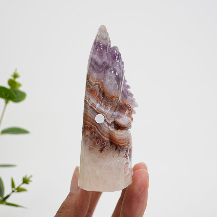 Unique,A Slightly Imperfect Natural Crystal Amethyst Agate Mountain Landscape