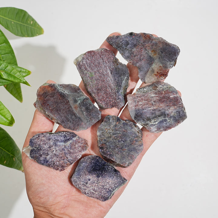 Natural Crystal Bloodshot Iolite Slice