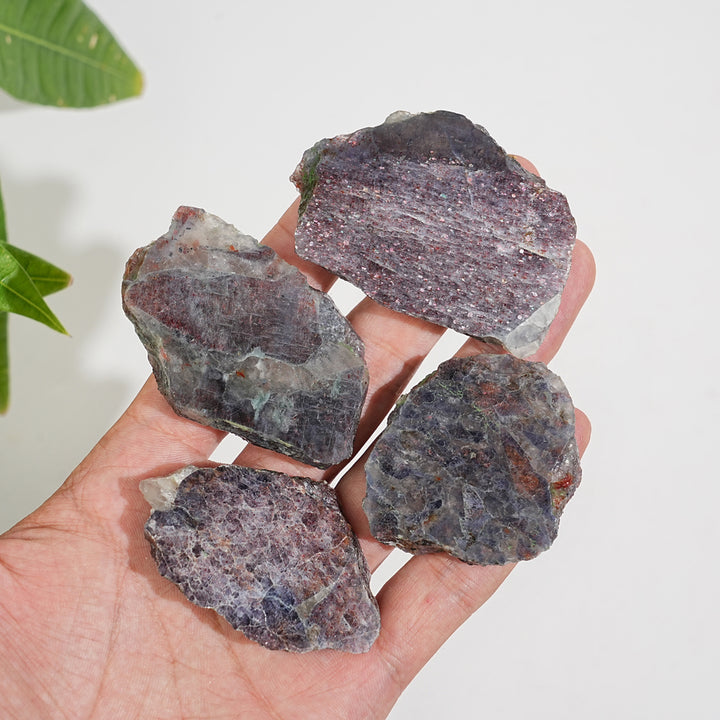 Natural Crystal Bloodshot Iolite Slice