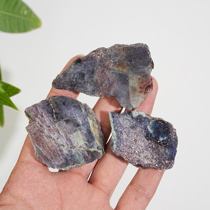 Natural Crystal Bloodshot Iolite Slice