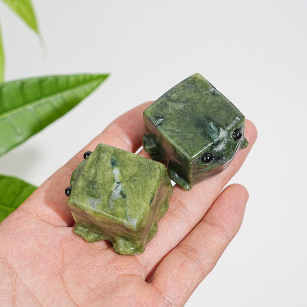 Natural Crystal Square Frog Carving
