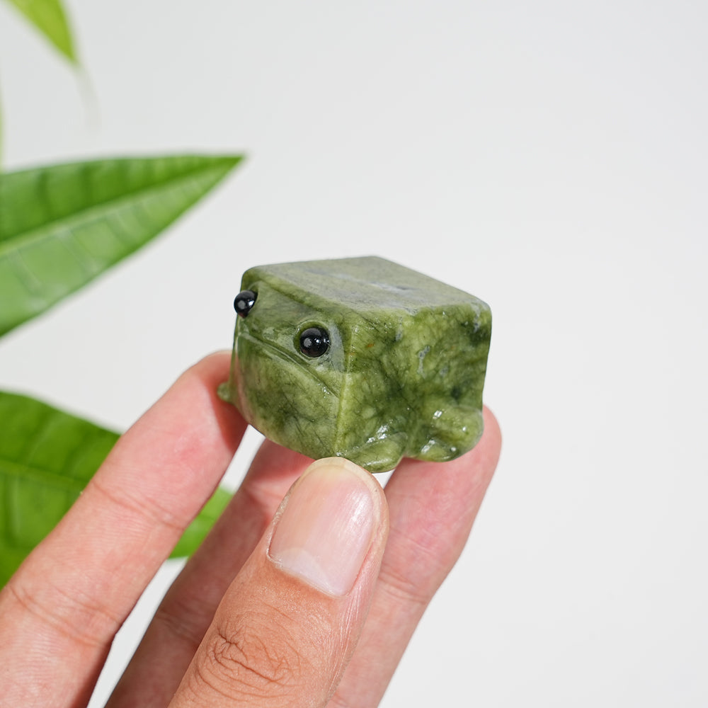 Natural Crystal Square Frog Carving