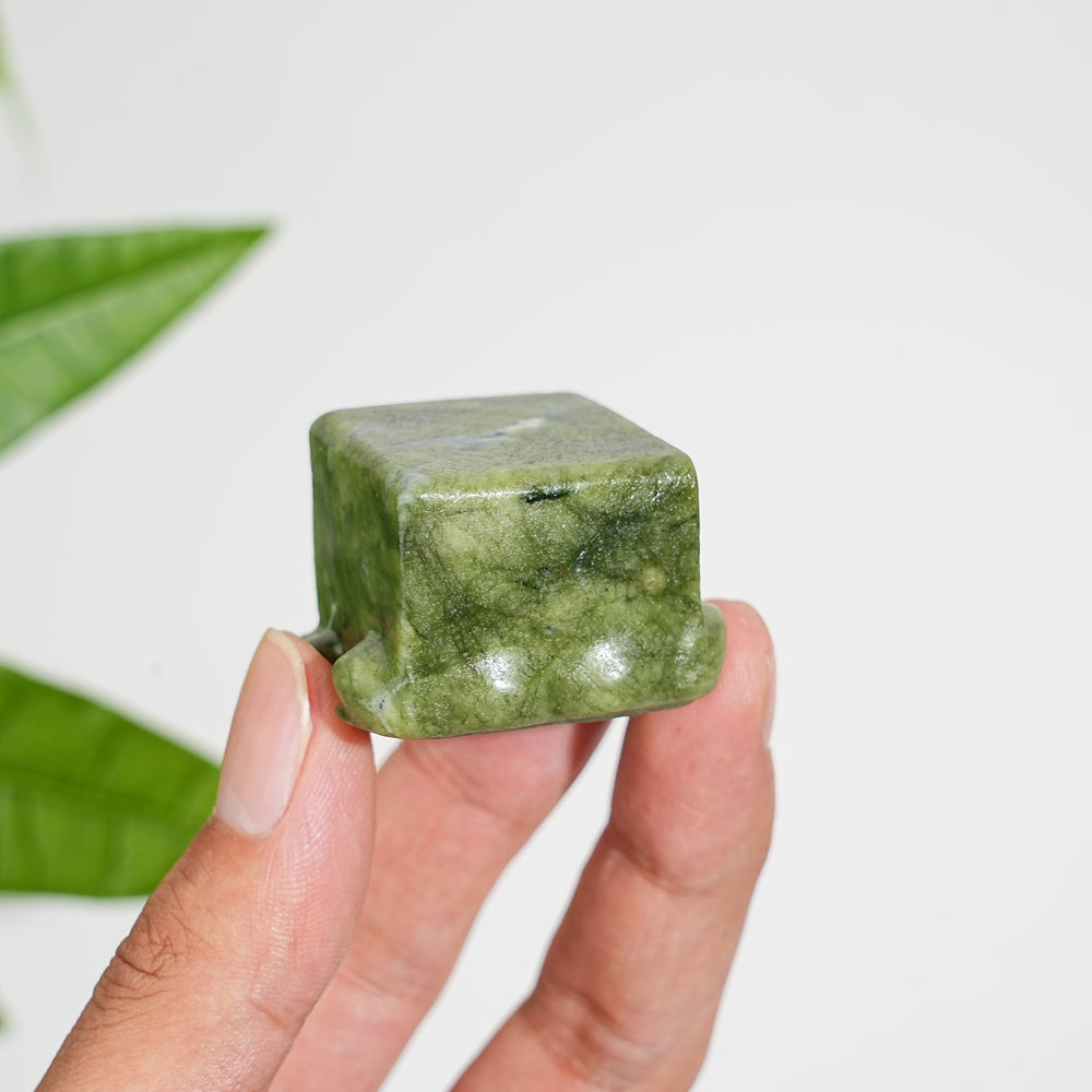 Natural Crystal Square Frog Carving