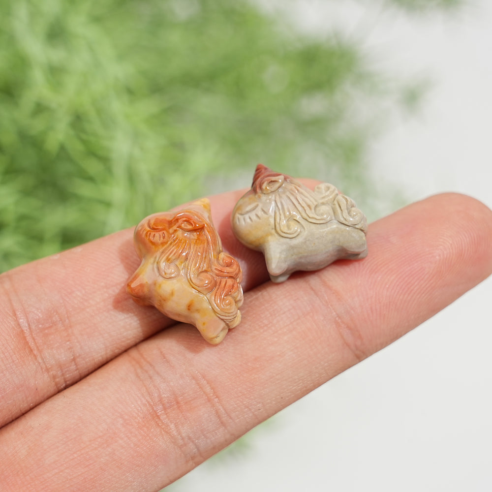 Natural Alashan Agate Unicorn Carving
