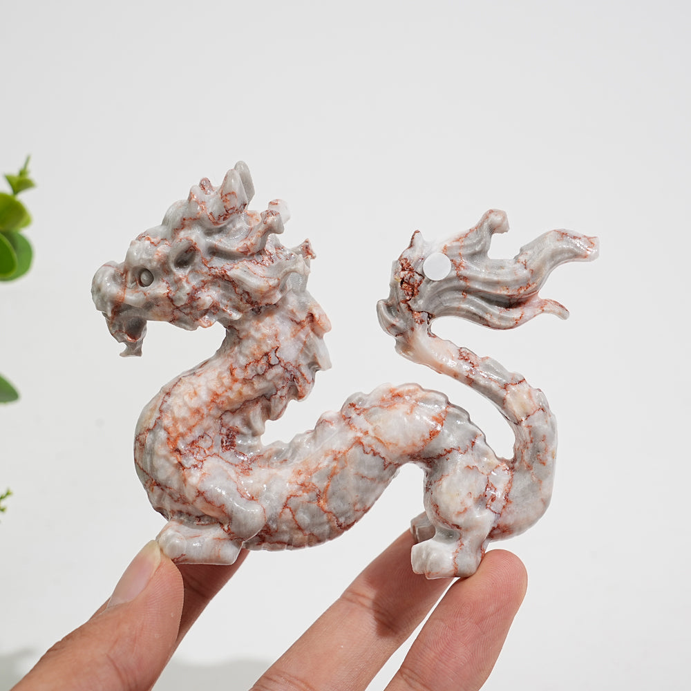 A Slightly Imperfect Natural Crystal Carving Chinese Dragon