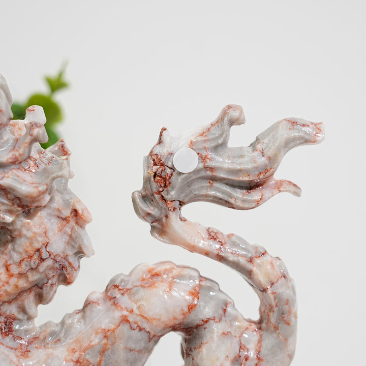 A Slightly Imperfect Natural Crystal Carving Chinese Dragon