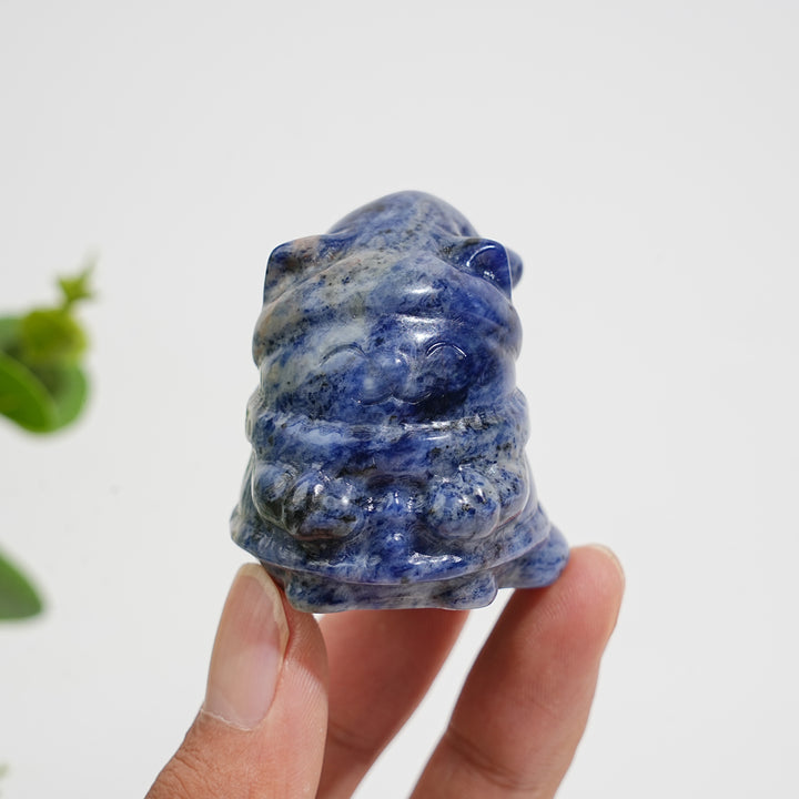 Natural Crystal Carving Christmas Hat Smiling Cat