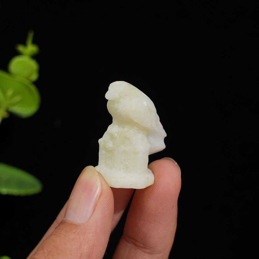 Natural Crystal Carving Mixed Materials Crow