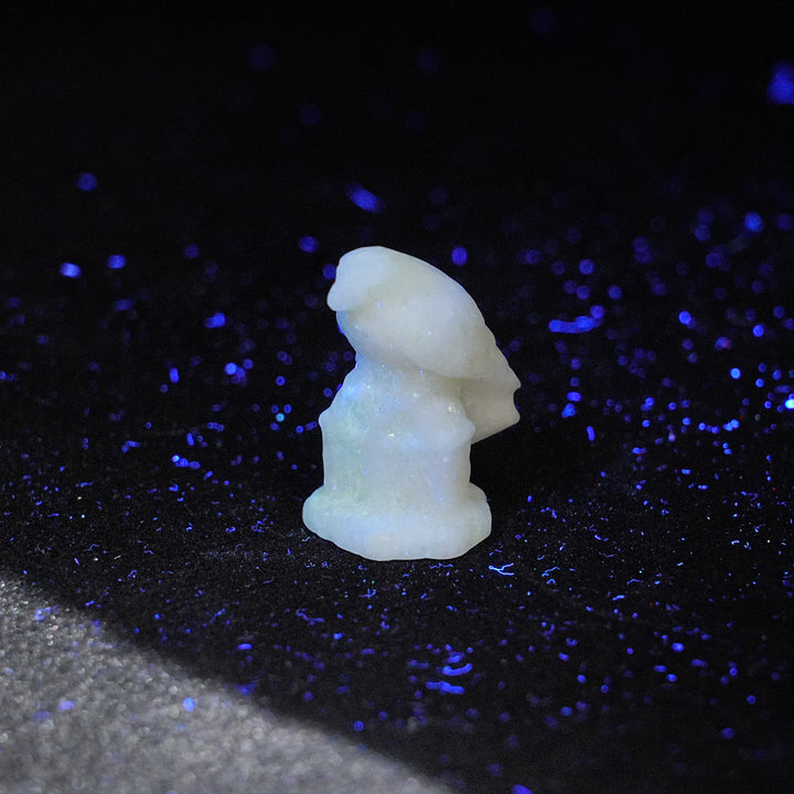Natural Crystal Carving Mixed Materials Crow