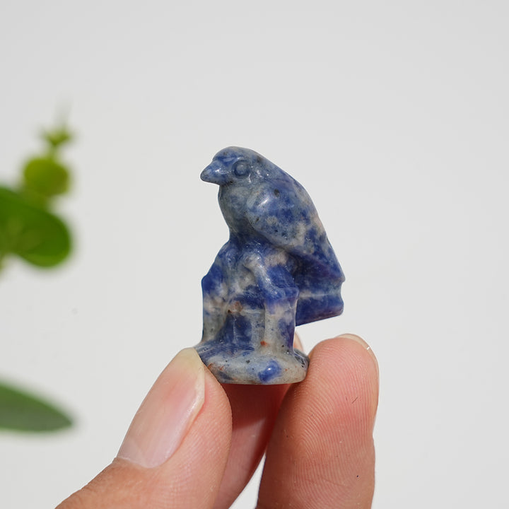 Natural Crystal Carving Mixed Materials Crow