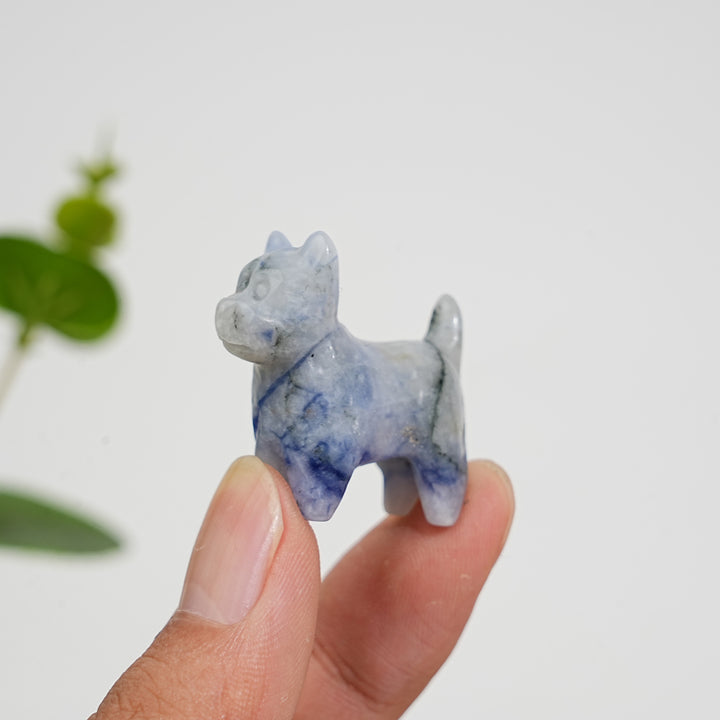 Natural Crystal Adorable Mini West Highland Carving