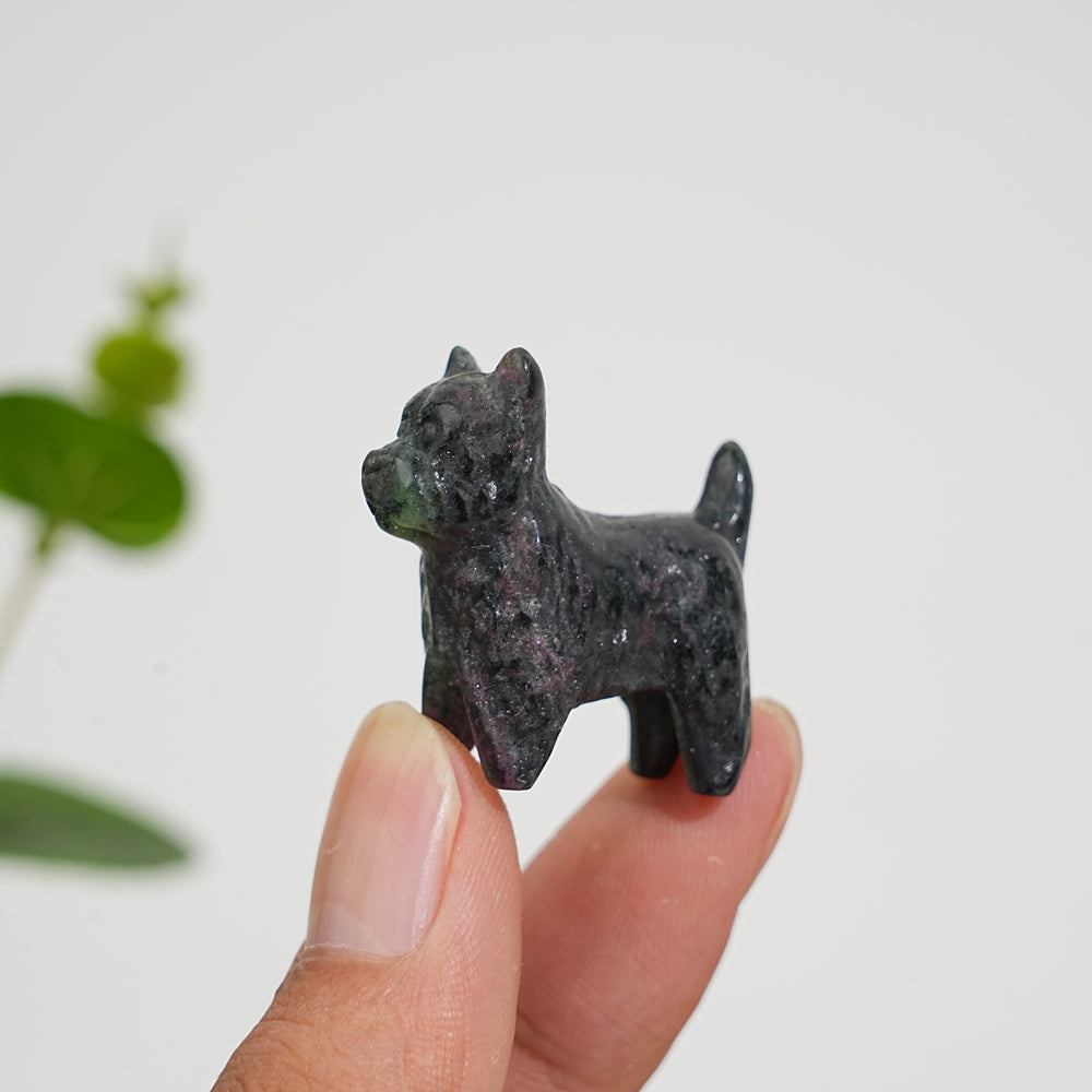 Natural Crystal Adorable Mini West Highland Carving