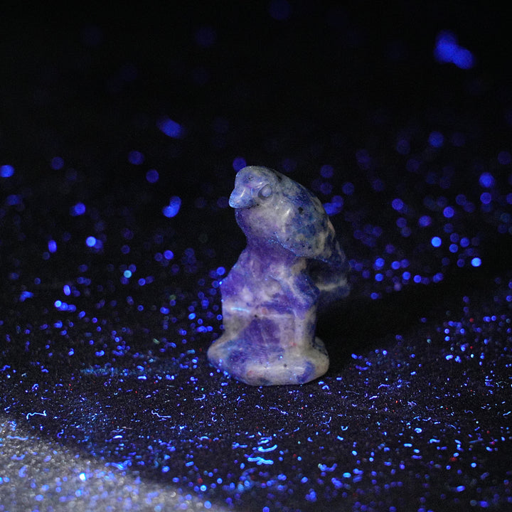 Natural Crystal Carving Mixed Materials Crow