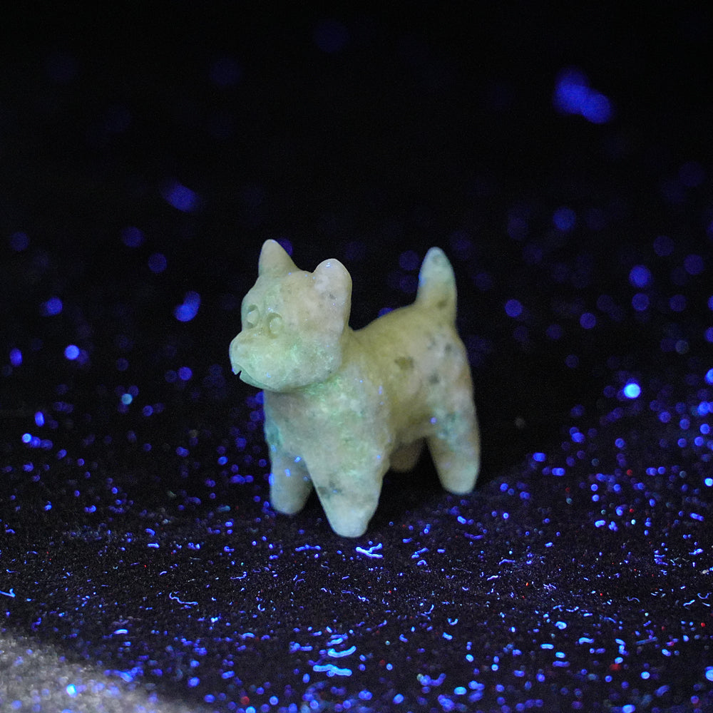 Natural Crystal Adorable Mini West Highland Carving