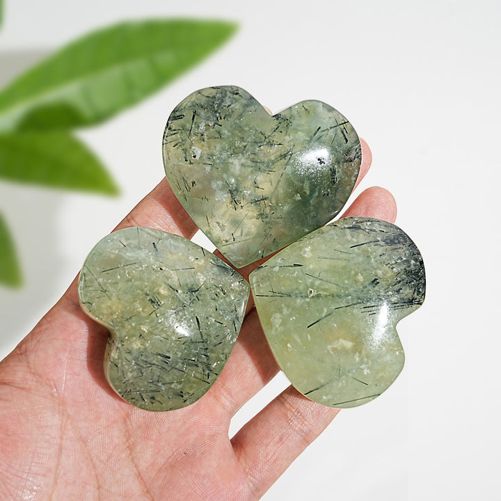 Natural Crystal Prehnite Heart