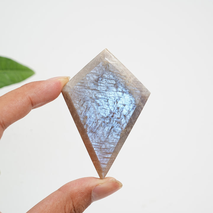 Natural Crystal Moonstone Diamond Slice