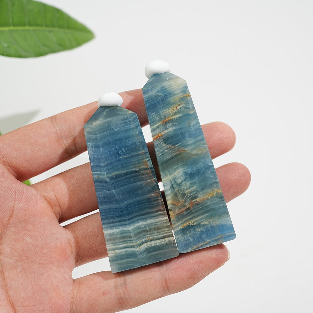 Natural Crystal Lemurian Aquatine Calcite Point