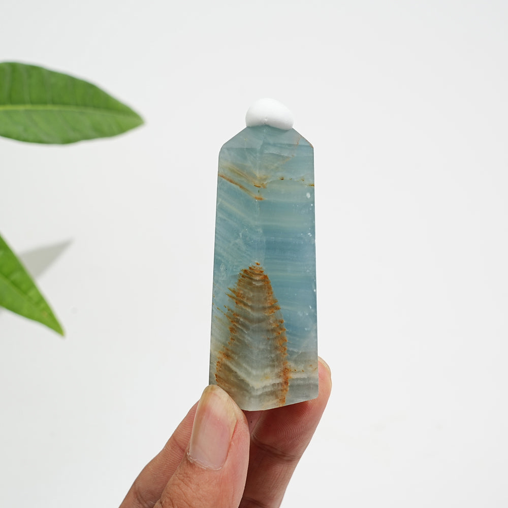 Natural Crystal Lemurian Aquatine Calcite Point