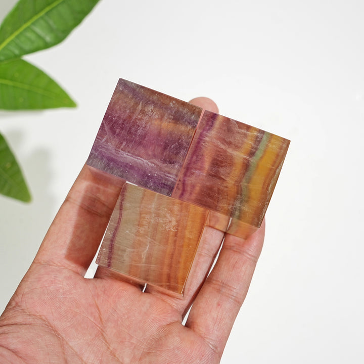 Natural Crystal Candy Fluorite Cube