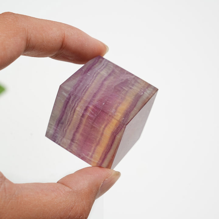 Natural Crystal Candy Fluorite Cube