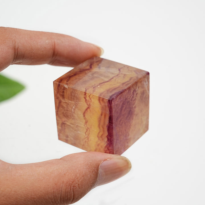 Natural Crystal Candy Fluorite Cube