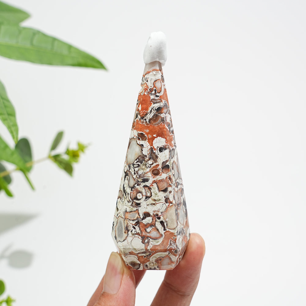 Unique,Natural Crystal Money Agate Diamond Tower