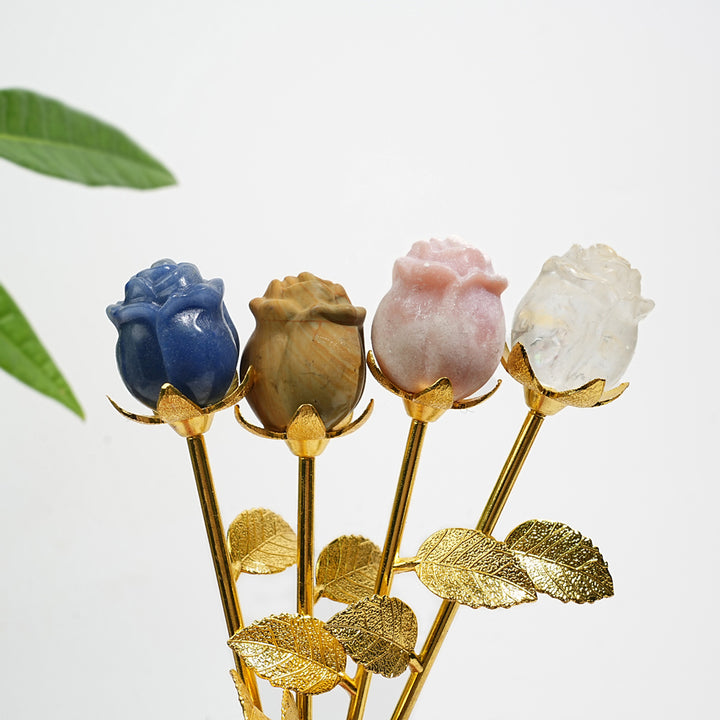 Natural Crystal Exquisite Handheld Rose Flower