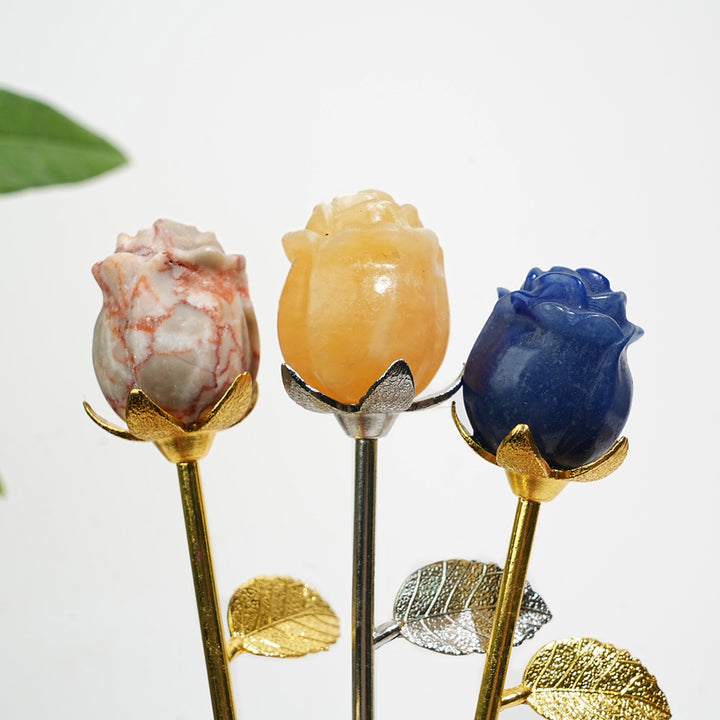 Natural Crystal Exquisite Handheld Rose Flower