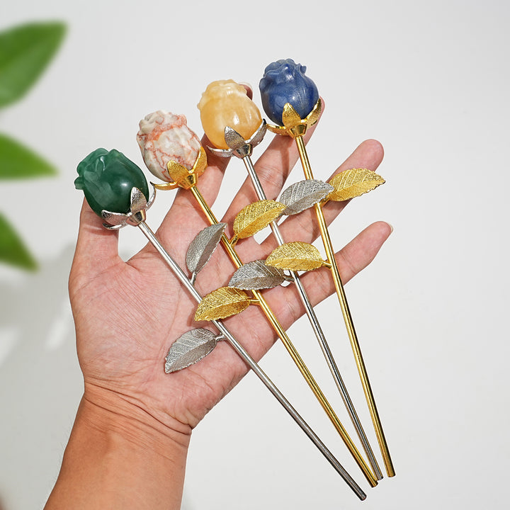 Natural Crystal Exquisite Handheld Rose Flower