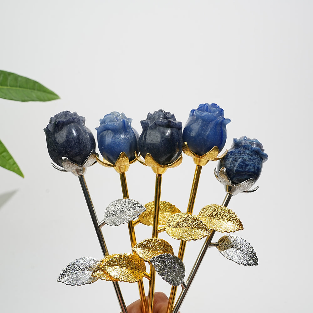 Natural Crystal Exquisite Handheld Rose Flower