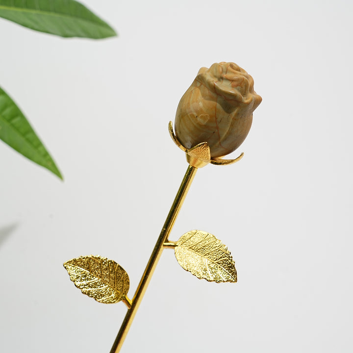 Natural Crystal Exquisite Handheld Rose Flower