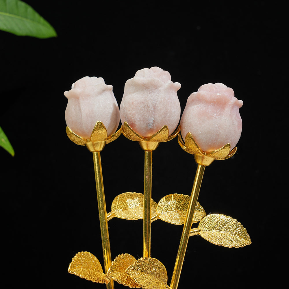 Natural Crystal Exquisite Handheld Rose Flower
