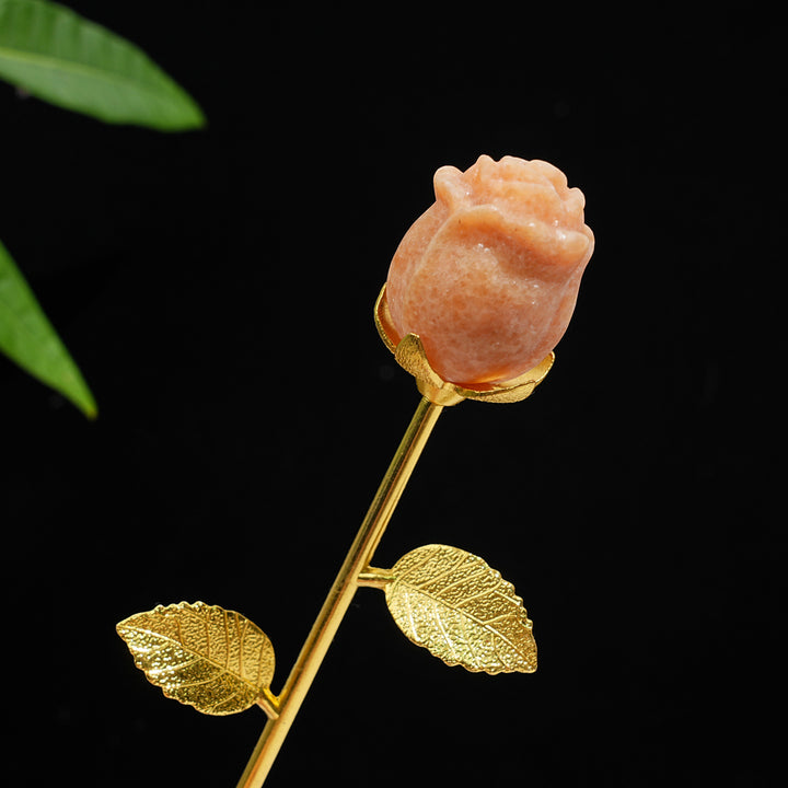 Natural Crystal Exquisite Handheld Rose Flower