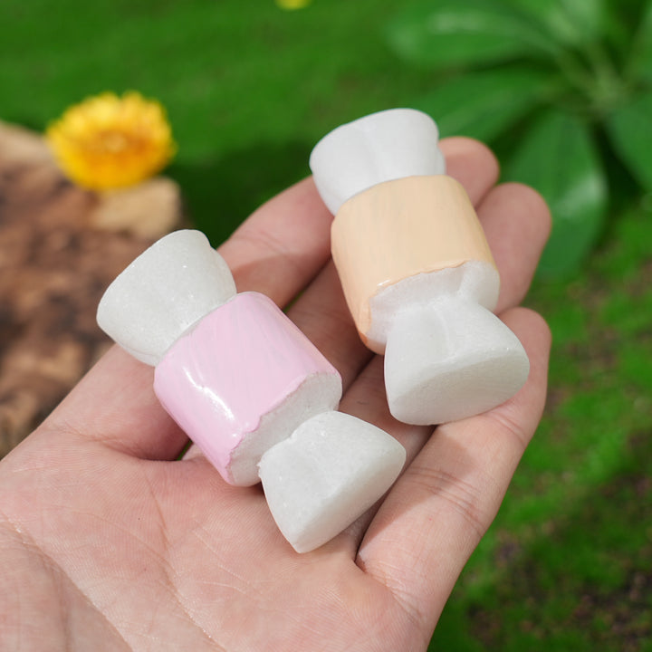 Natural Crystal Carving White Jade Candy