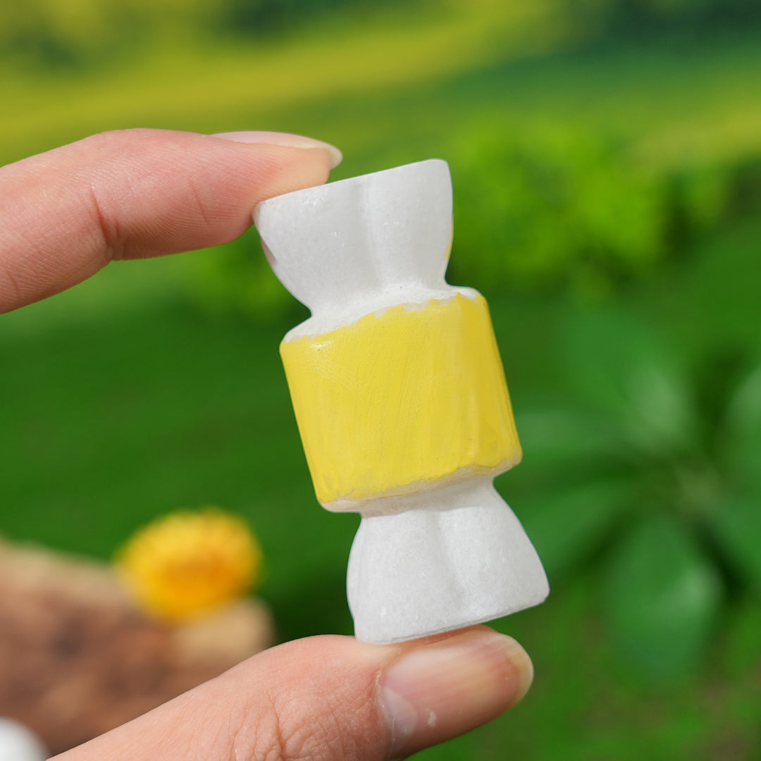 Natural Crystal Carving White Jade Candy