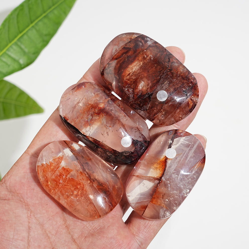 A Slightly Imperfect Natural Crystal Fire Quartz Palmstone