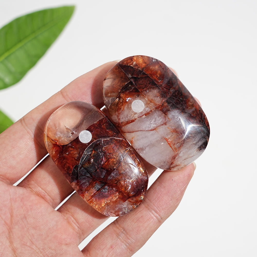 A Slightly Imperfect Natural Crystal Fire Quartz Palmstone