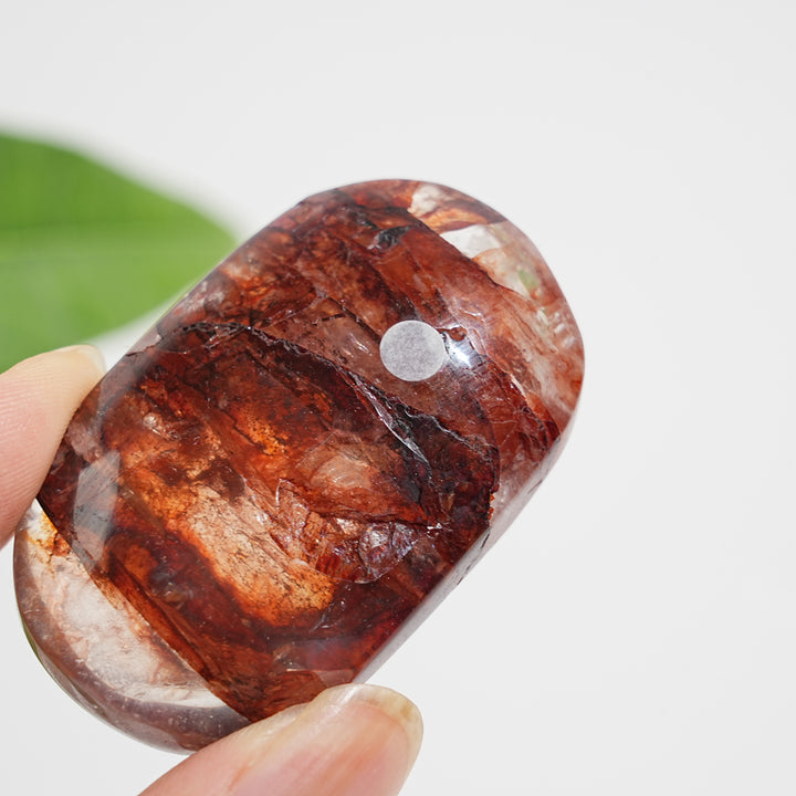 A Slightly Imperfect Natural Crystal Fire Quartz Palmstone
