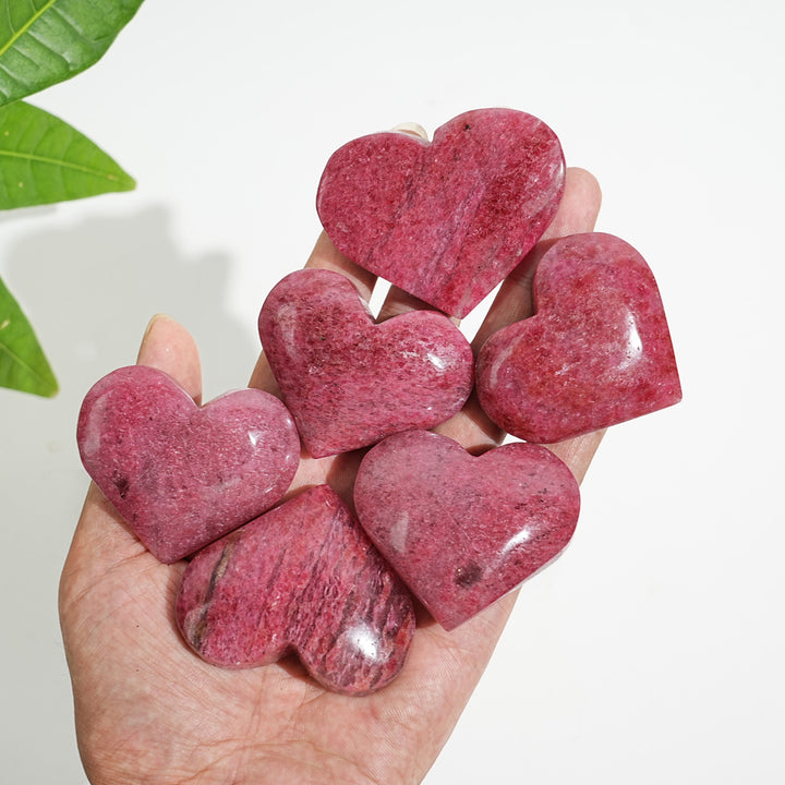 Natural Crystal Rhodonite In Quartz Heart