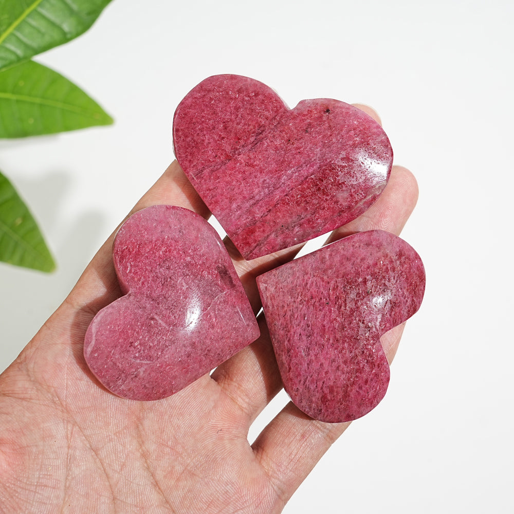 Natural Crystal Rhodonite In Quartz Heart