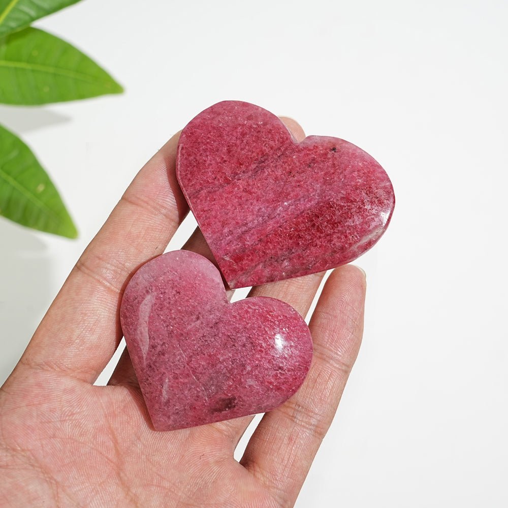 Natural Crystal Rhodonite In Quartz Heart