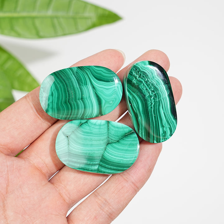 Natural Crystal Malachite Palmstone
