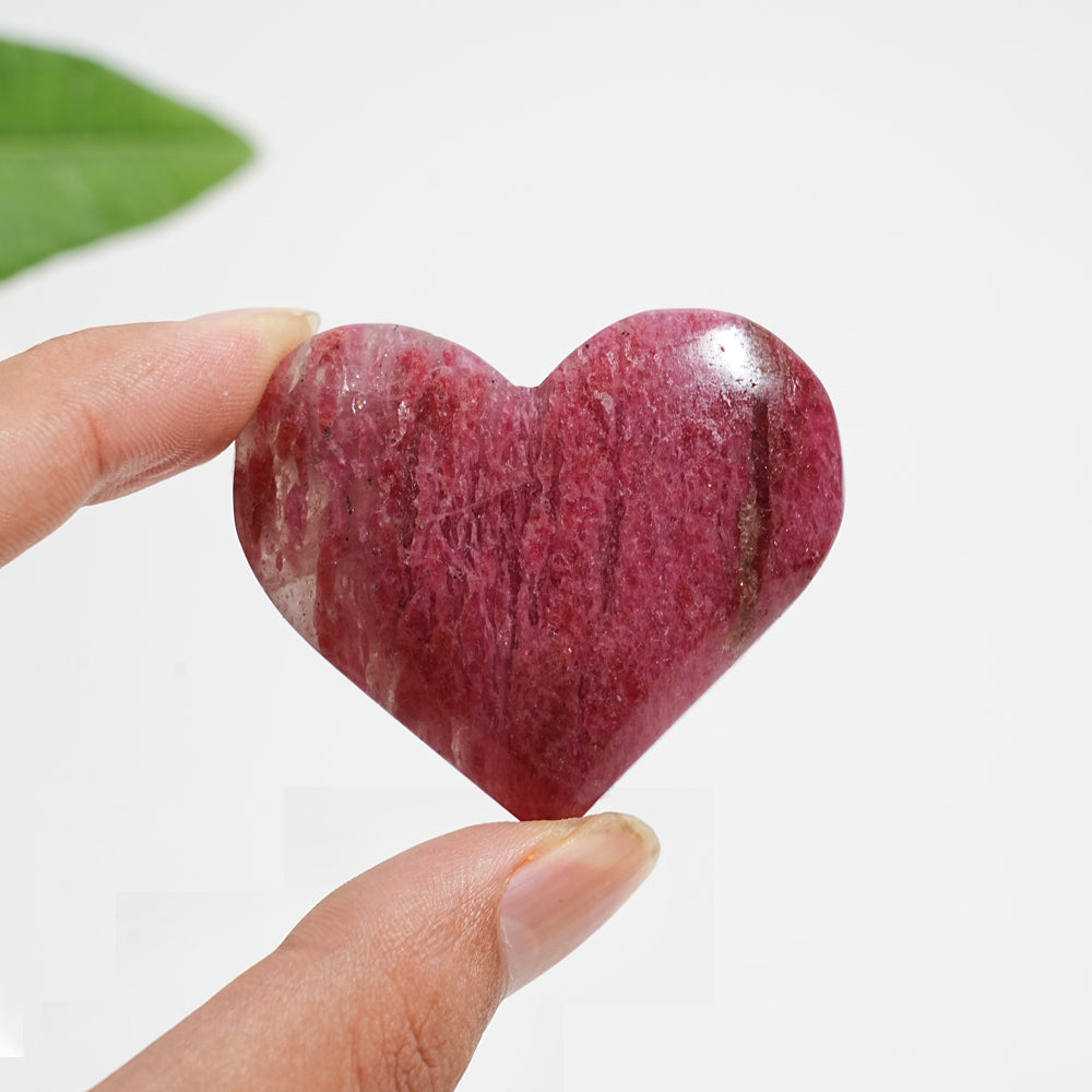 Natural Crystal Rhodonite In Quartz Heart