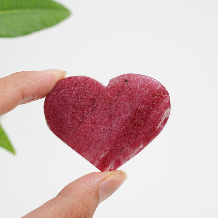 Natural Crystal Rhodonite In Quartz Heart