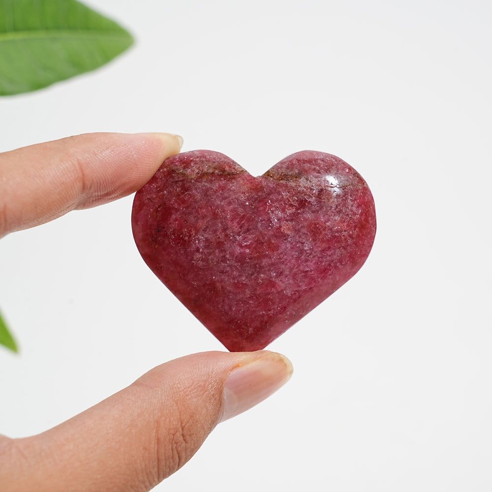 Natural Crystal Rhodonite In Quartz Heart