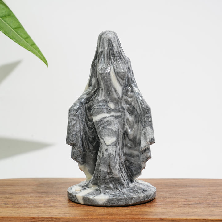 Natural Crystal Mysterious Veiled Spirit Woman Carving