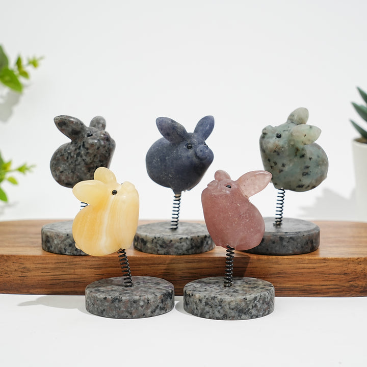 Natural Crystal Cute Flying Pig Ornament